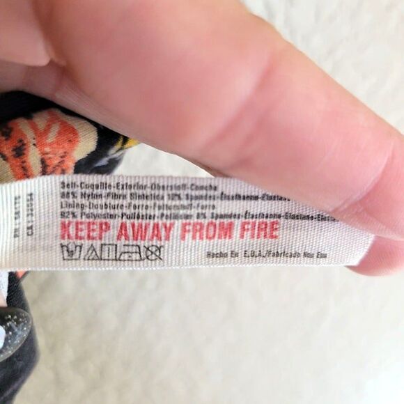 Infinitely Free People Womens Bodysuit Black S Floral One Piece Square Neck - Picture 5 of 6